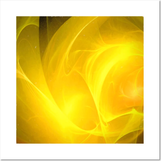 Yellow Fractal Wall Art by jasminaseidl